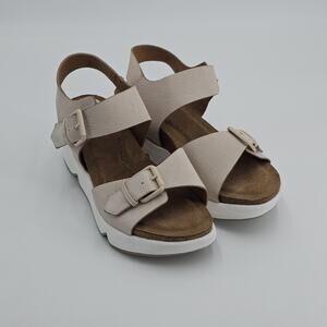 Sofft Castello SF0081615 Womens 8M Light Pink Leather Platform Sandals Shoes